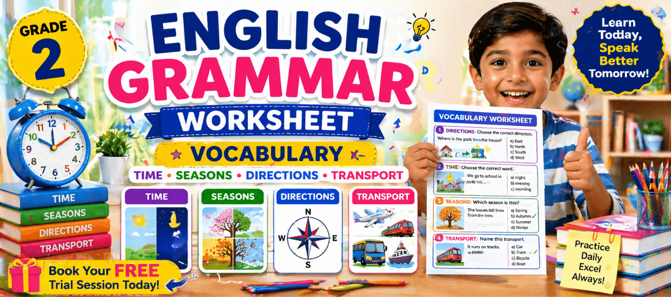 Time Seasons Directions Class 2 English Worksheet PDF.png