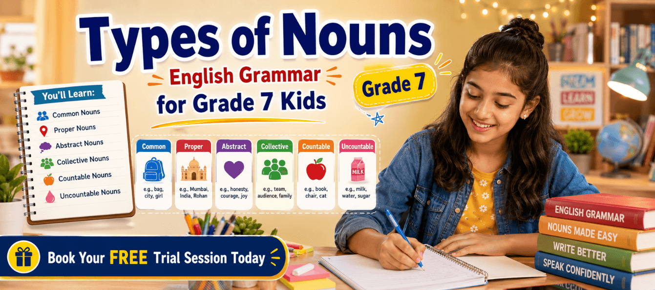 Types of Nouns English Worksheet Designed for Class 7 Kids.png