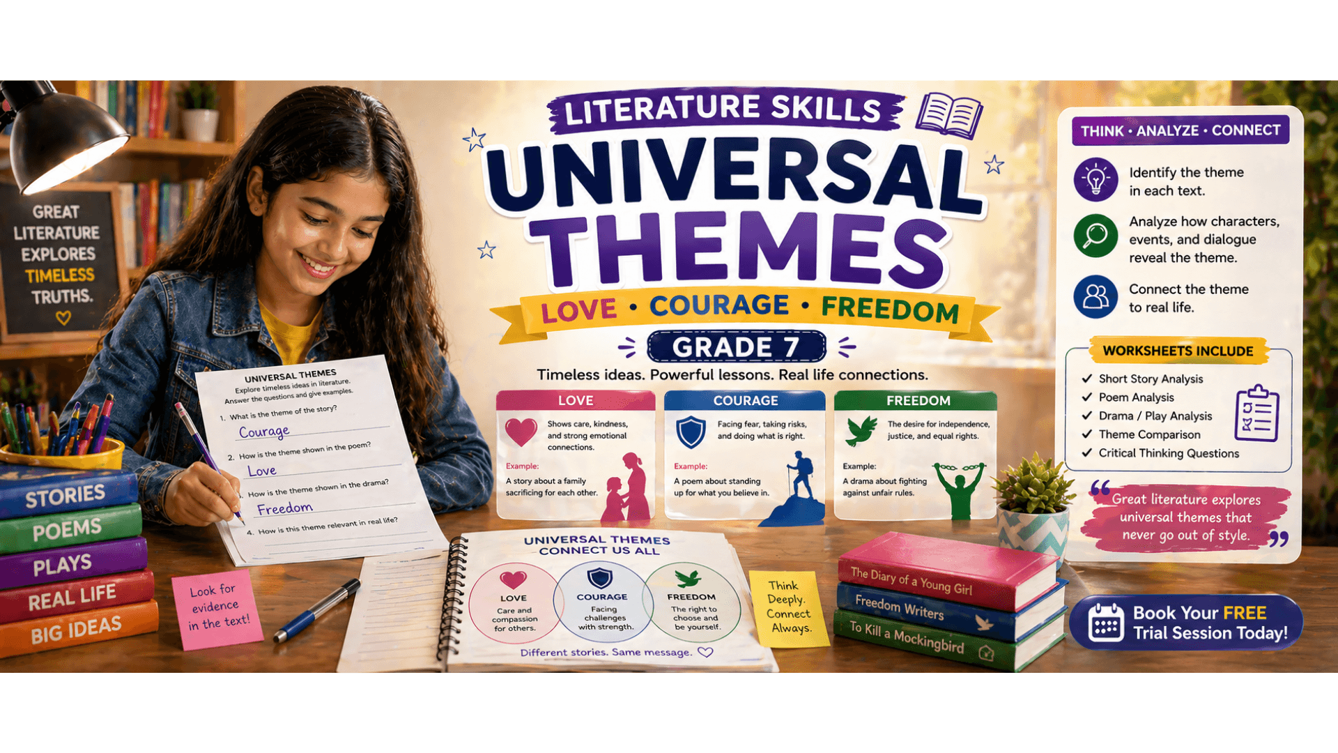 Universal Themes in Literature Grade 7 Literature Worksheet [Free PDF].png