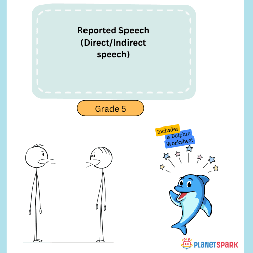 Class 5 Grammar Worksheet on Reported Speech