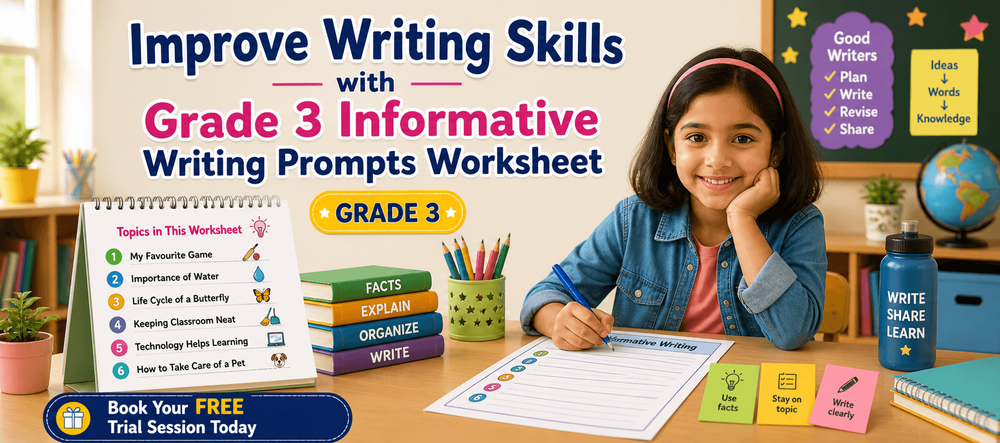 Informative Writing Skills Worksheet – Class 3 Kids
