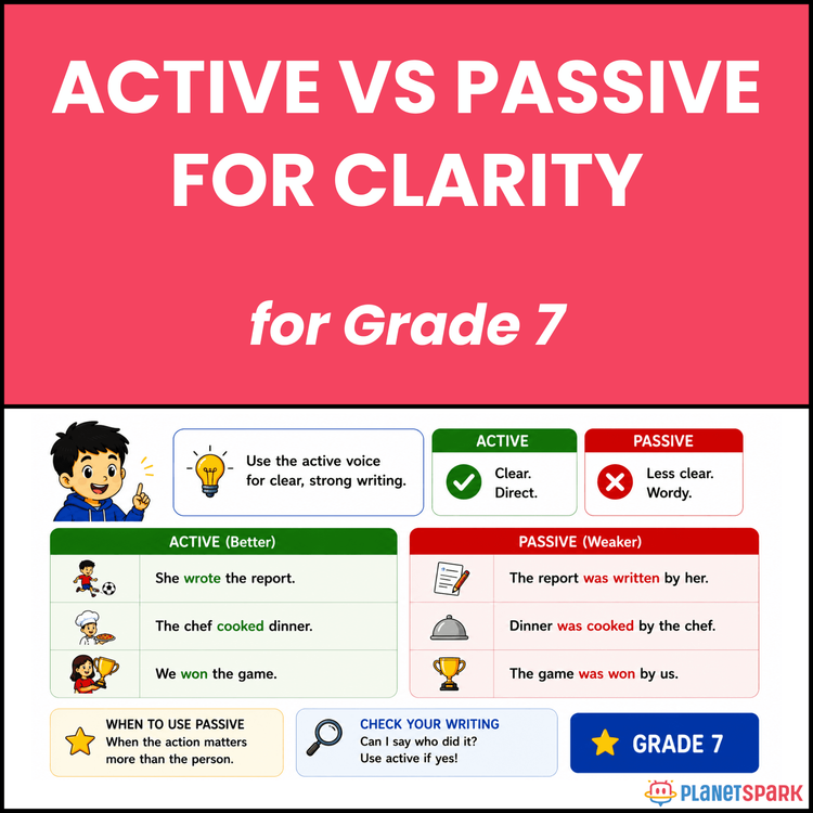 Class 7 Worksheet on Active and Passive Voice