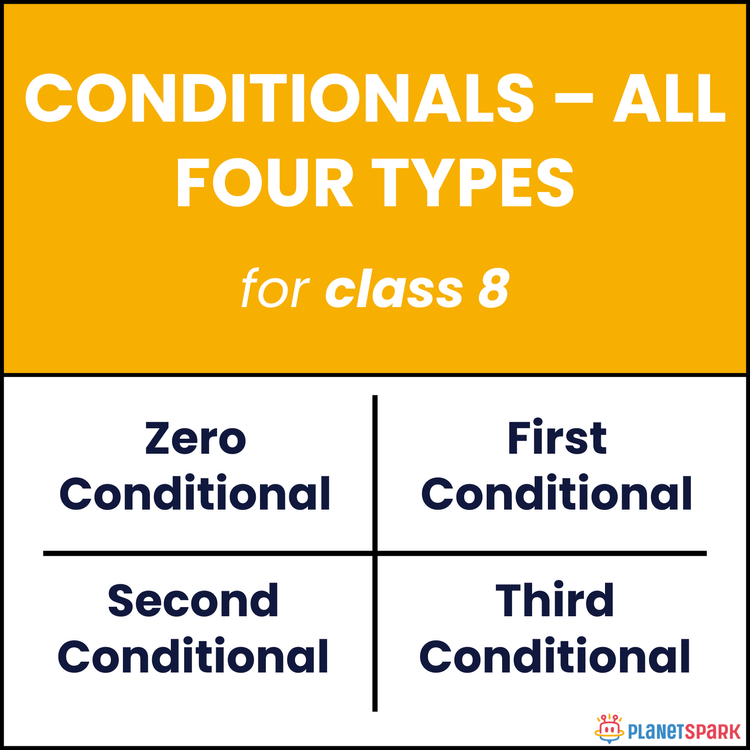 Class 8 Grammar Worksheet on All Four Conditionals