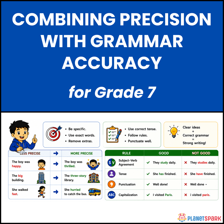 Class 7 Worksheet on Precision and Grammar Accuracy