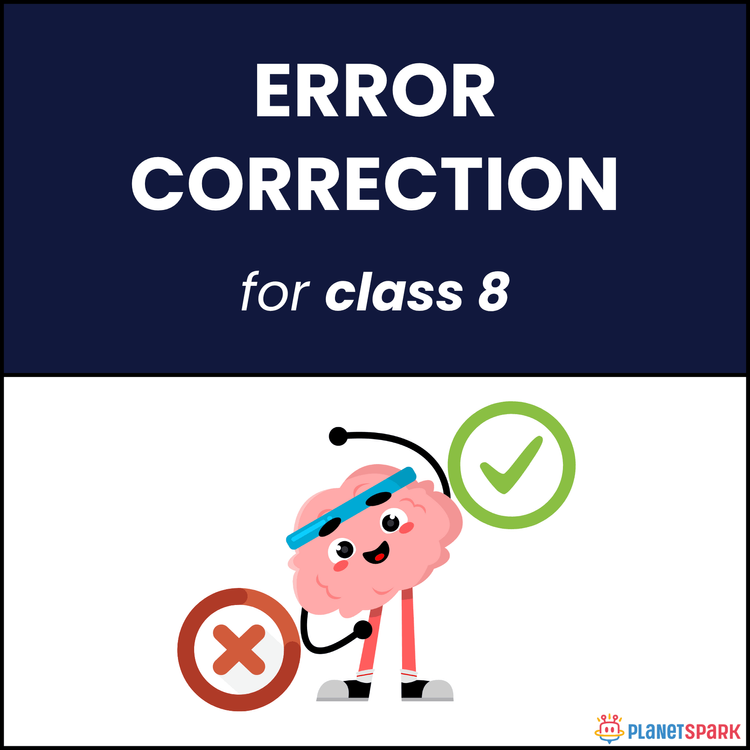 Class 8 Grammar Worksheet on Error Correction
