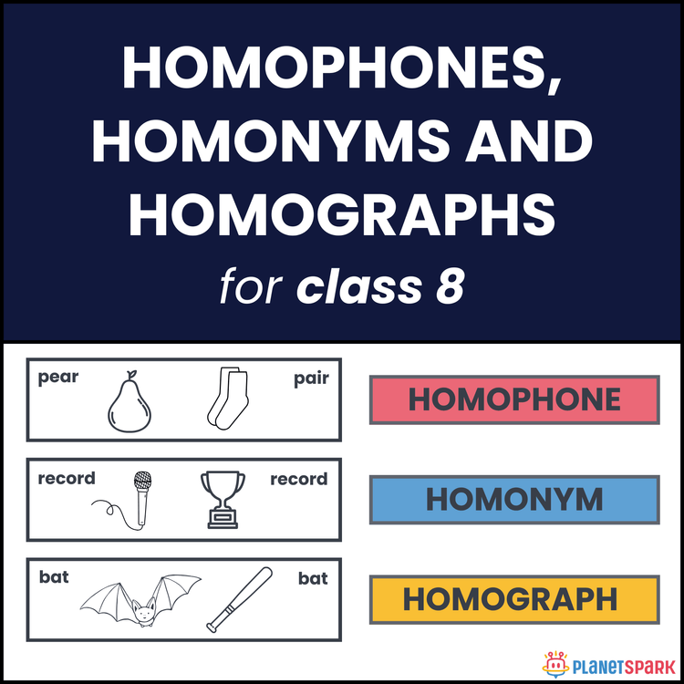 Class 8 Homophones and Homographs Sheet