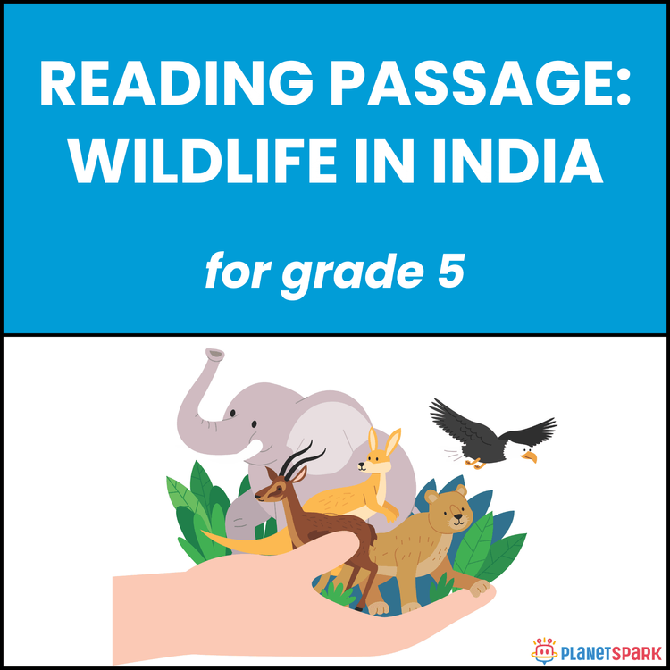 Class 5 Reading Passage on Wildlife in India
