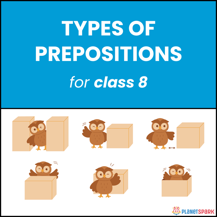 Class 8 English Worksheet on Types of Prepositions