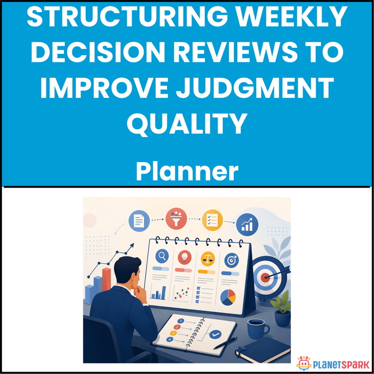 Structuring Weekly Decision Reviews to Improve Judgment Quality