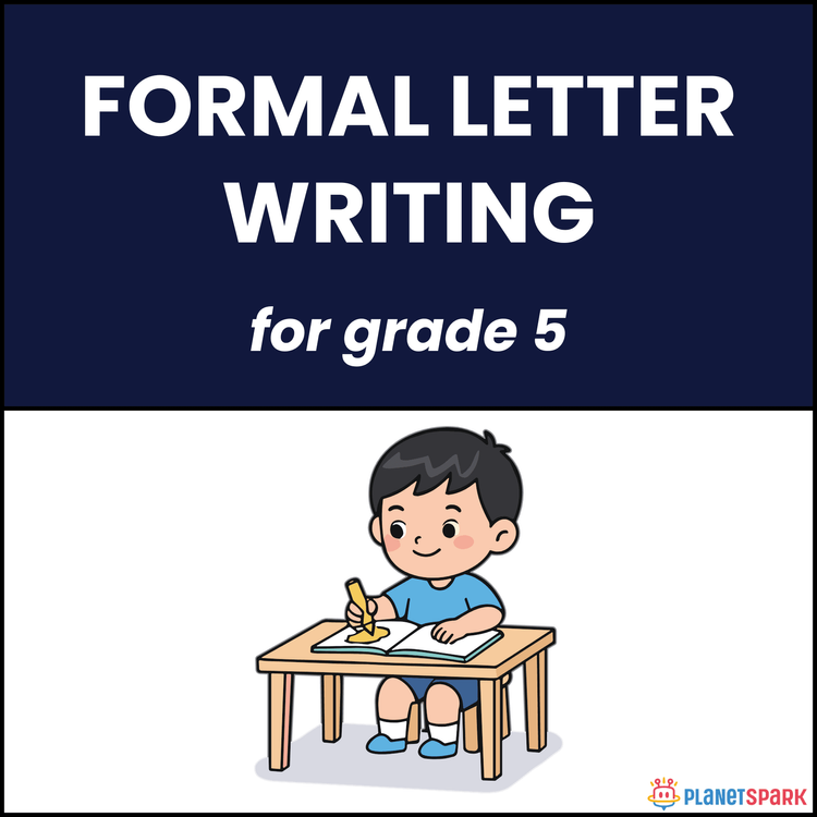 Class 5 English Worksheet on Formal Letter Writing