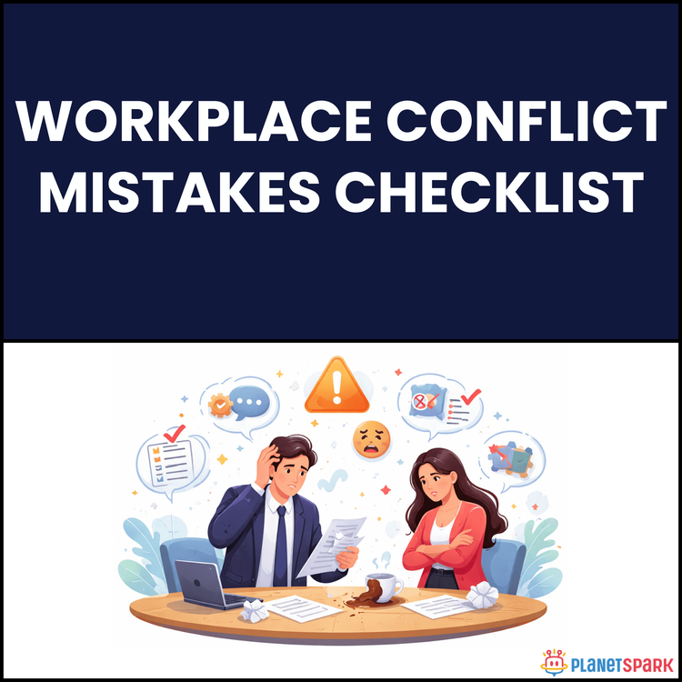 Workplace Conflict Mistakes Checklist