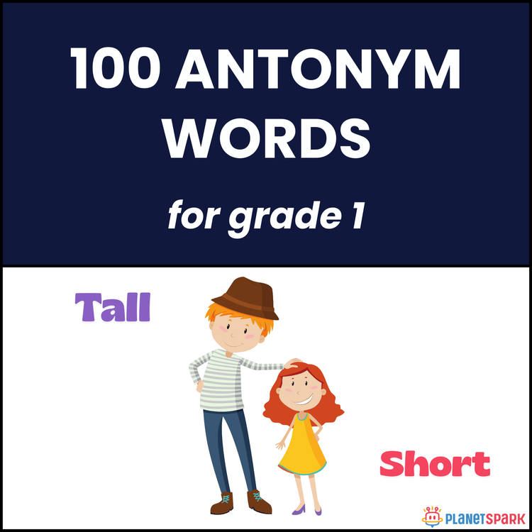Class 1 Worksheet on Antonyms Word Practice