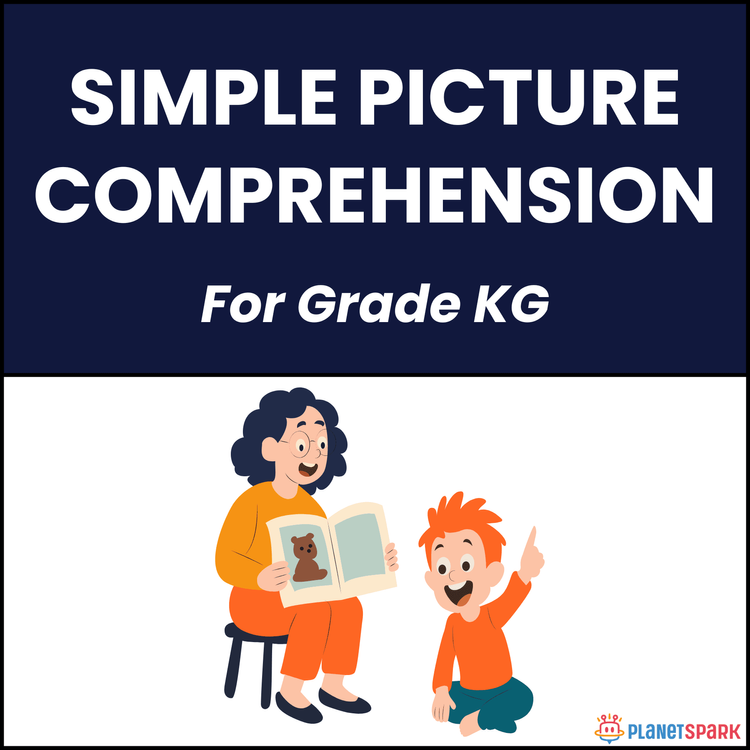 Class KG English Worksheet on Picture Comprehension