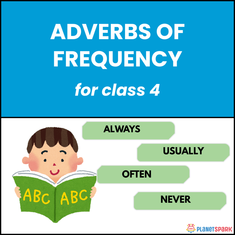 Class 4 Grammar Worksheet on Adverbs of Frequency