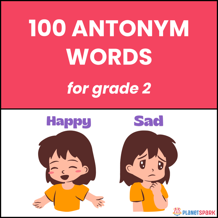 Class 2 Worksheet on Antonyms Learning Sheet