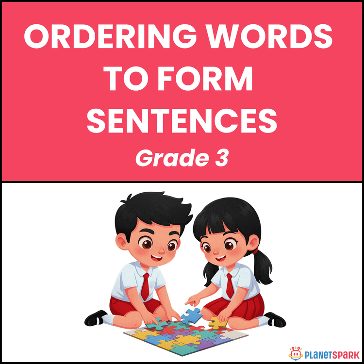 Class 3 Word Order Sentences English Worksheet