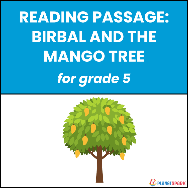 Class 5 Reading Passage on Birbal and the Mango Tree