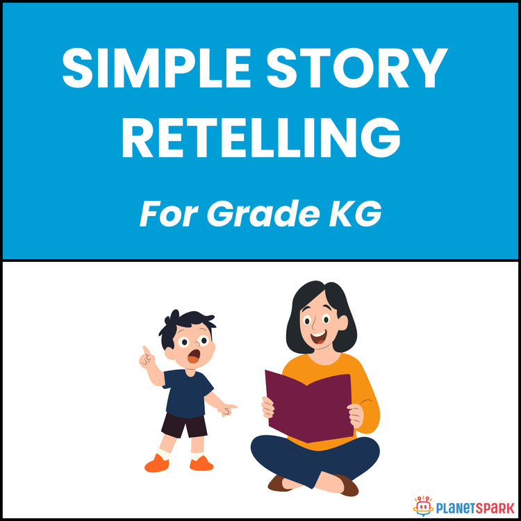 Class KG English Worksheet on Story Retelling