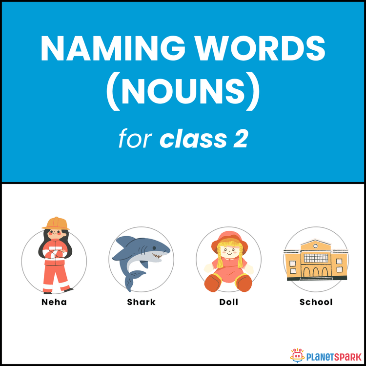 Class 2 English Grammar Worksheet on Naming Words