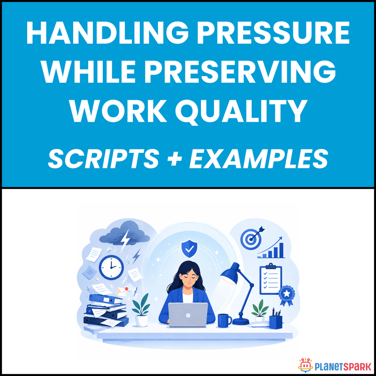 Handling Pressure While Preserving Work Quality