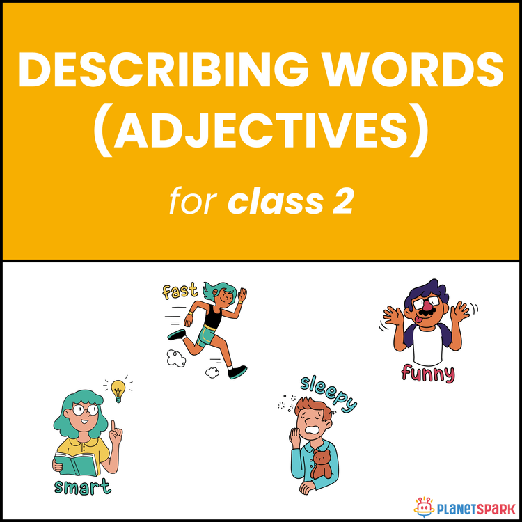 Class 2 Grammar Worksheet on Describing Words