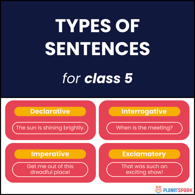 Class 5 Worksheet on Types of Sentences