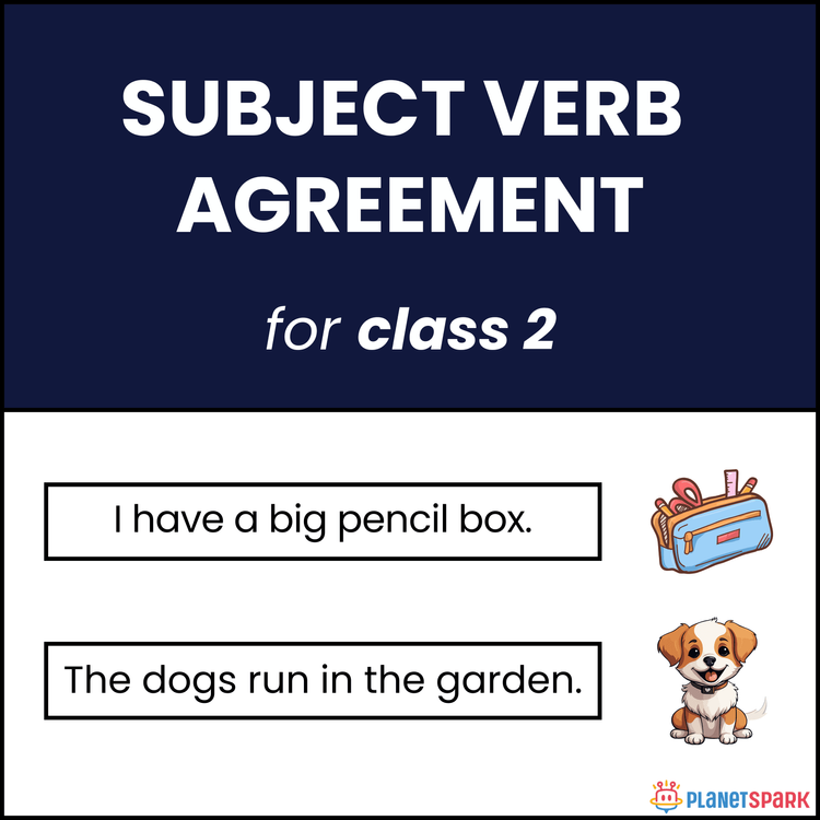 Class 2 English Worksheet: Subject-Verb Agreement