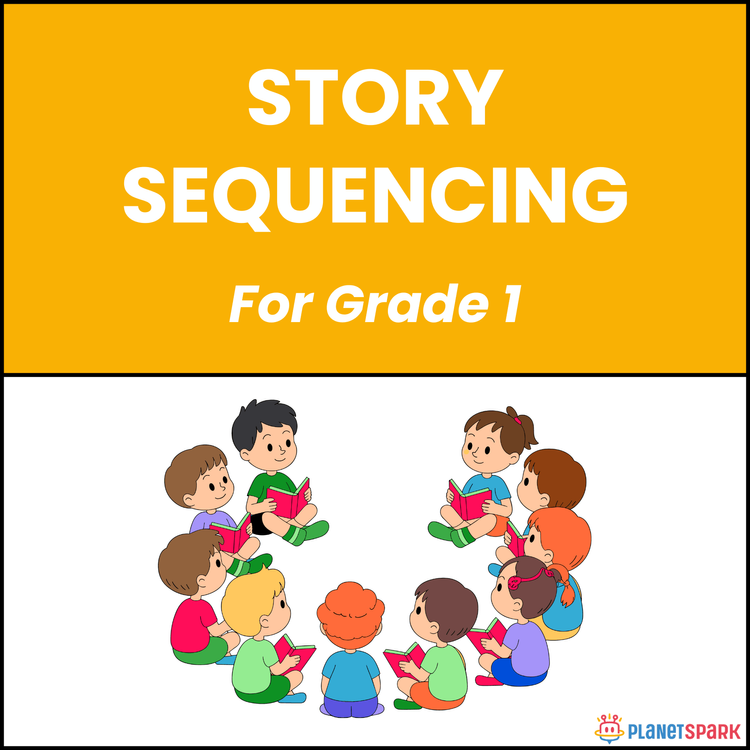 Class 1 English Worksheet on Story Sequencing