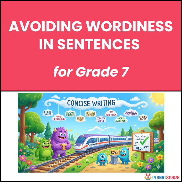 Class 7 Worksheet on Avoiding Wordiness
