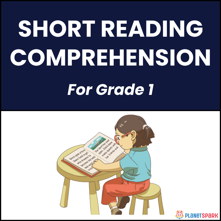 Class 1 English Worksheet on Reading Comprehension