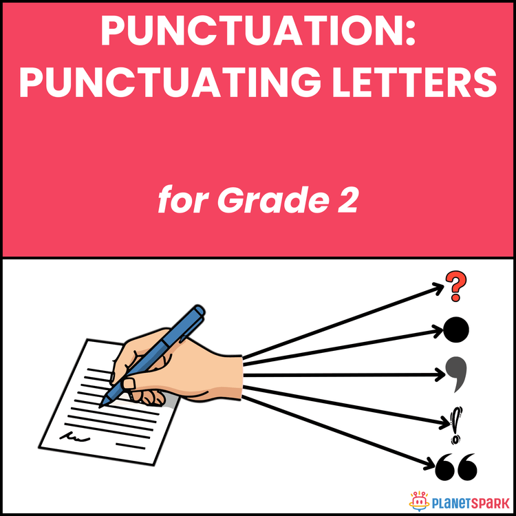 Class 2 Punctuation Worksheet on Punctuating Letters