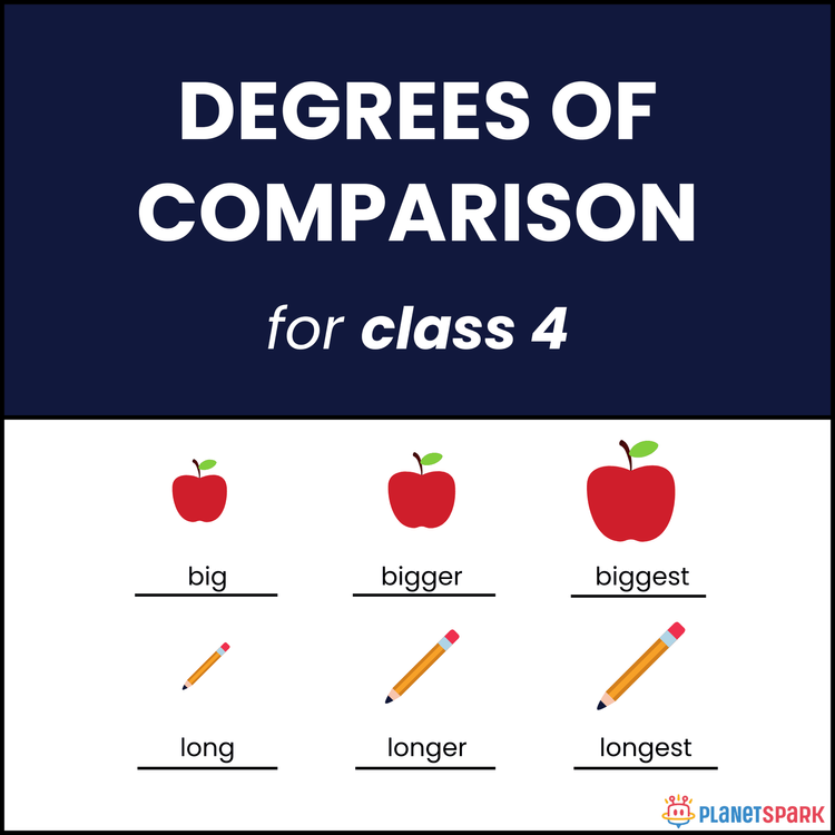 Class 4 Grammar Worksheet Degrees of Comparison