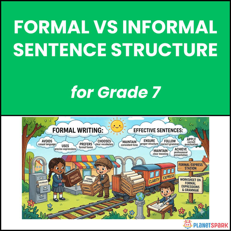 Class 7 Worksheet on Formal and Informal Style