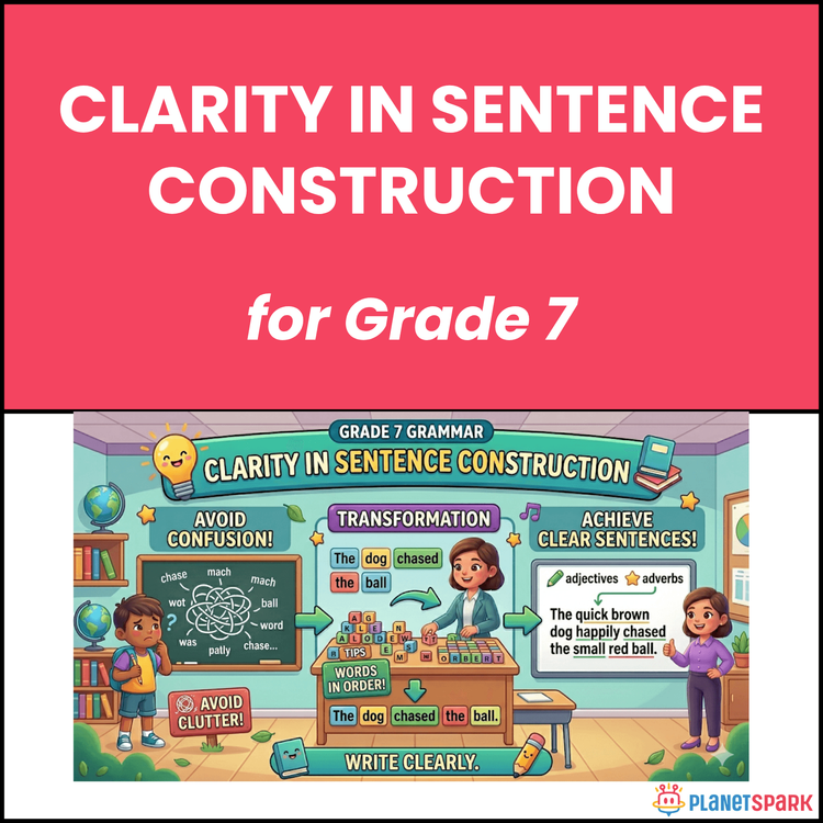 Class 7 Worksheet on Sentence Clarity Skills