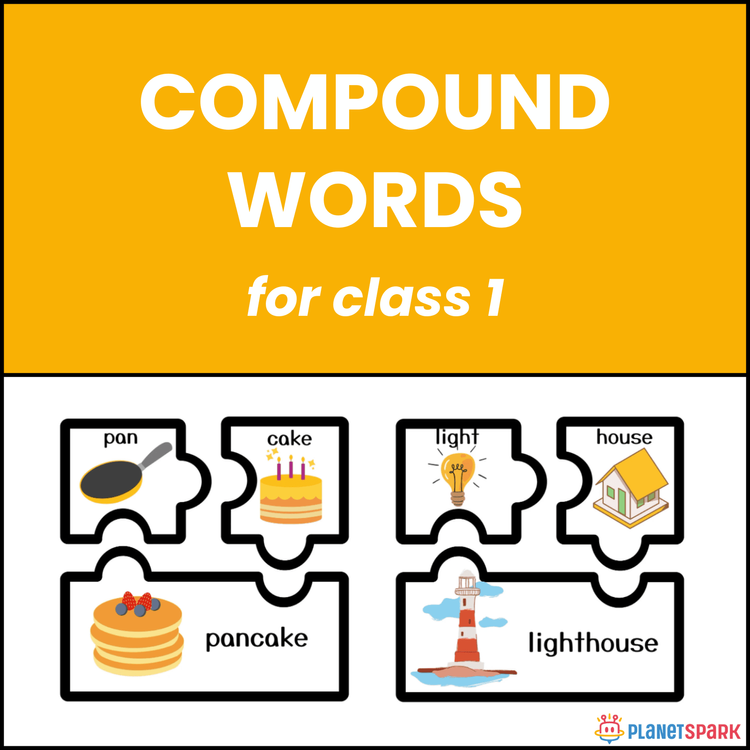 Class 1 Grammar Worksheet on Compound Words