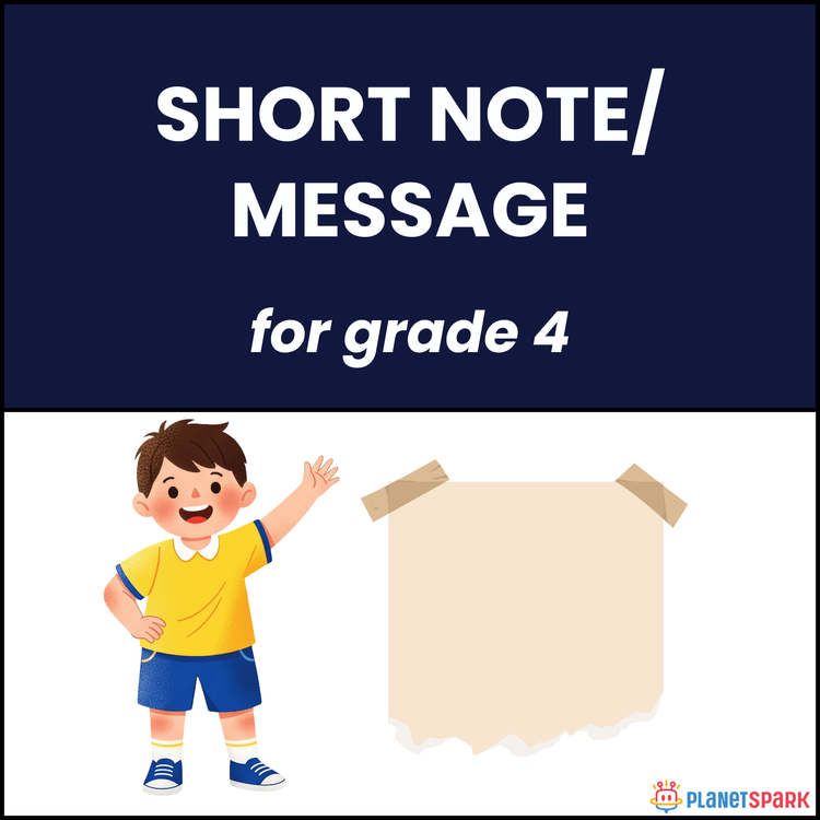 Class 4 Grammar Worksheet: Short Notes and Messages