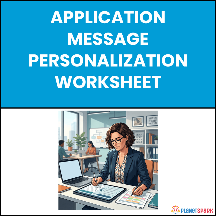 Application Message Personalization Worksheet