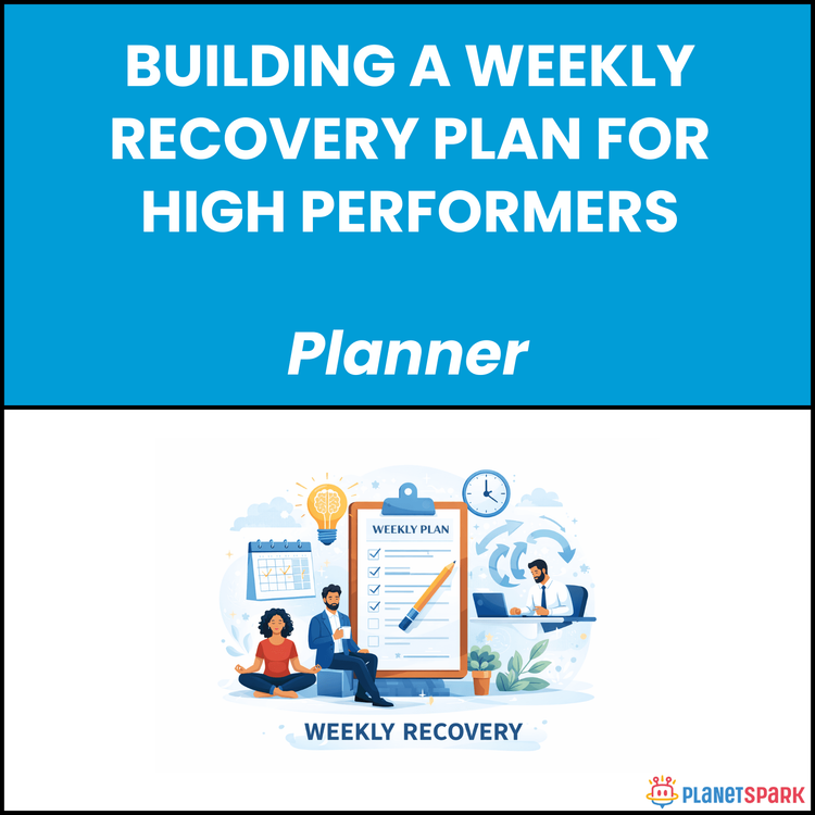 Building a Weekly Recovery Plan for High Performers