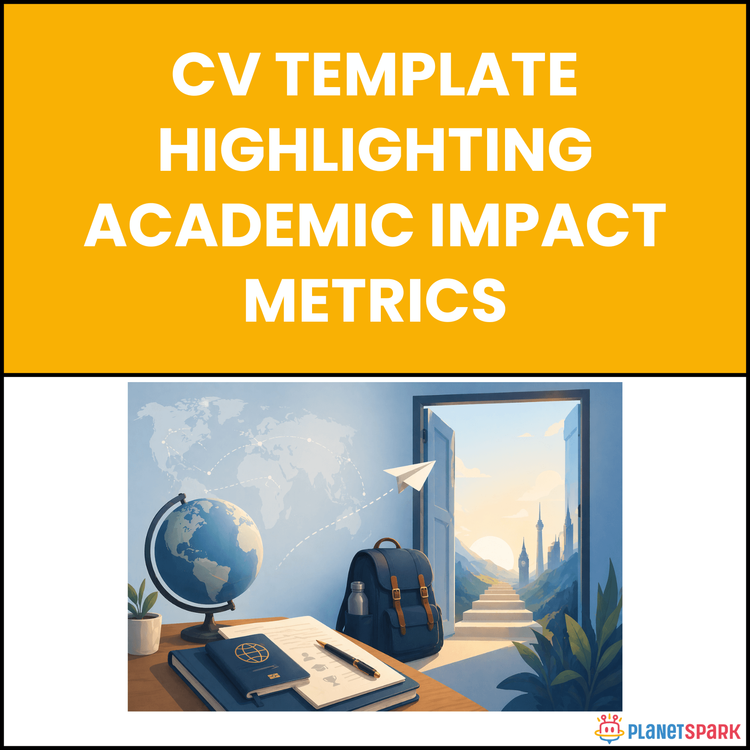CV Template Highlighting Academic Impact Metrics