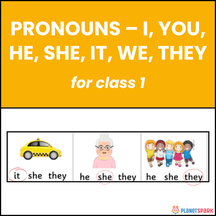 Class 1 English Grammar Worksheet on Pronouns