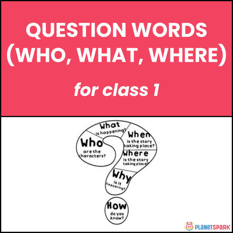 Class 1 English Grammar Worksheet on Question Words