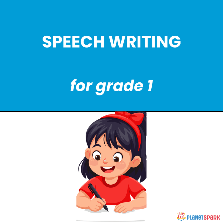Class 1 English Worksheet on Speech Writing Skill