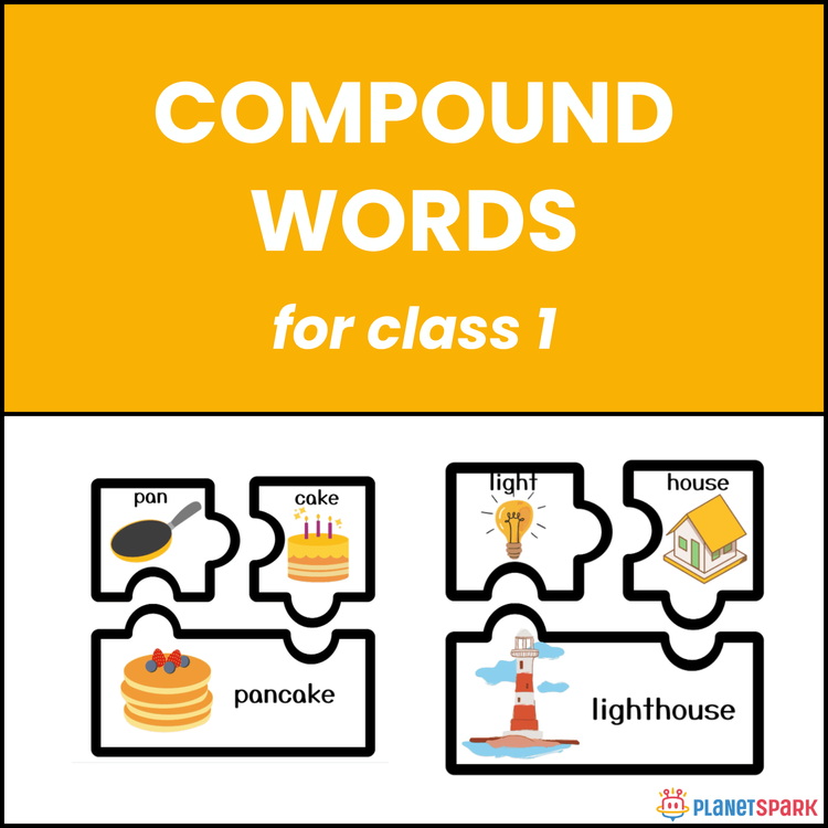 Class 1 Grammar Worksheet on Compound Words