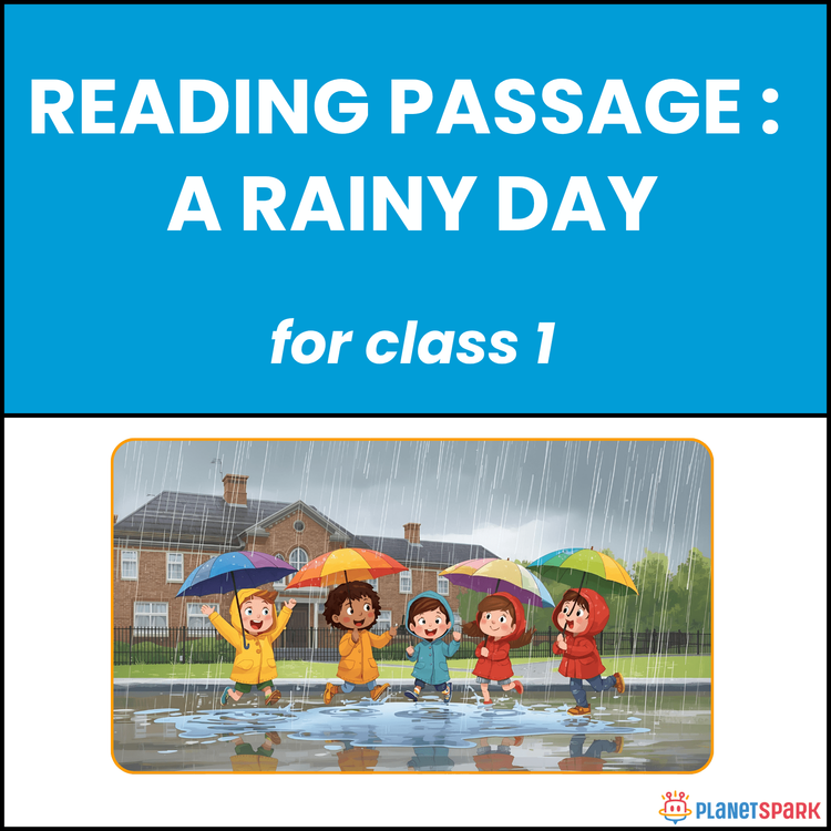 Class 1 Reading Passage on A Rainy Day Activities