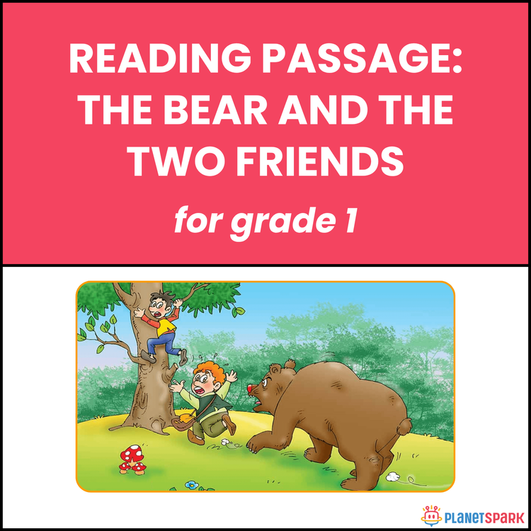 Class 1 Reading Passage on The Bear and the Two Friends