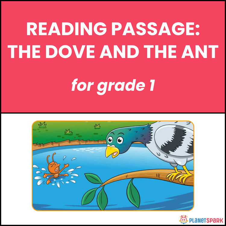 Class 1 Reading Passage on The Dove and the Ant
