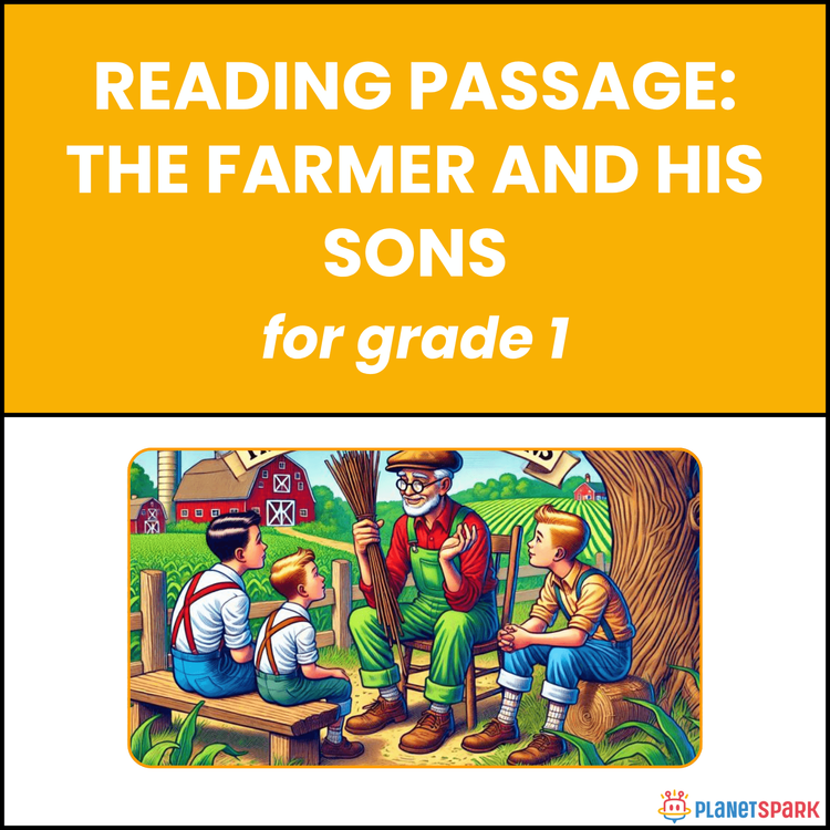 Class 1 Reading Passage on The Farmer and His Sons