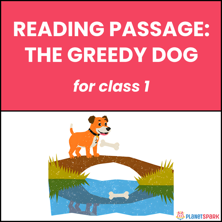 Class 1 Reading Passage on The Greedy Dog Story