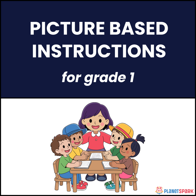 Class 1 Worksheet on Picture Based Instructions