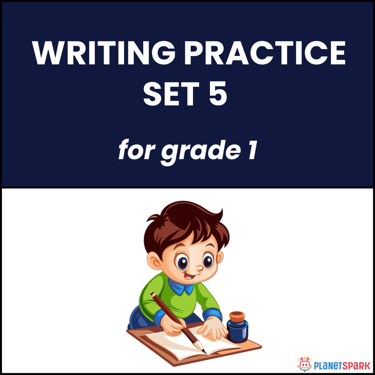 Class 1 Worksheet on Writing Practice Set 5